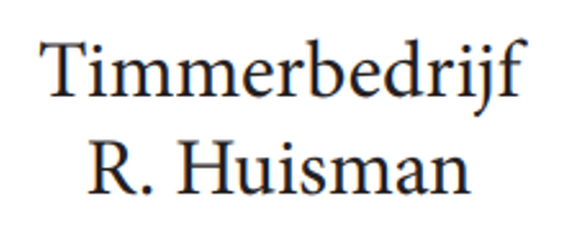 R. Huisman Timmerbedrijf
