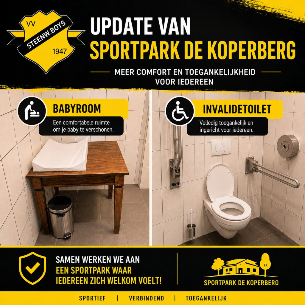 Update van Sportpark De Koperberg: de nieuwe babyroom en het invalidetoilet