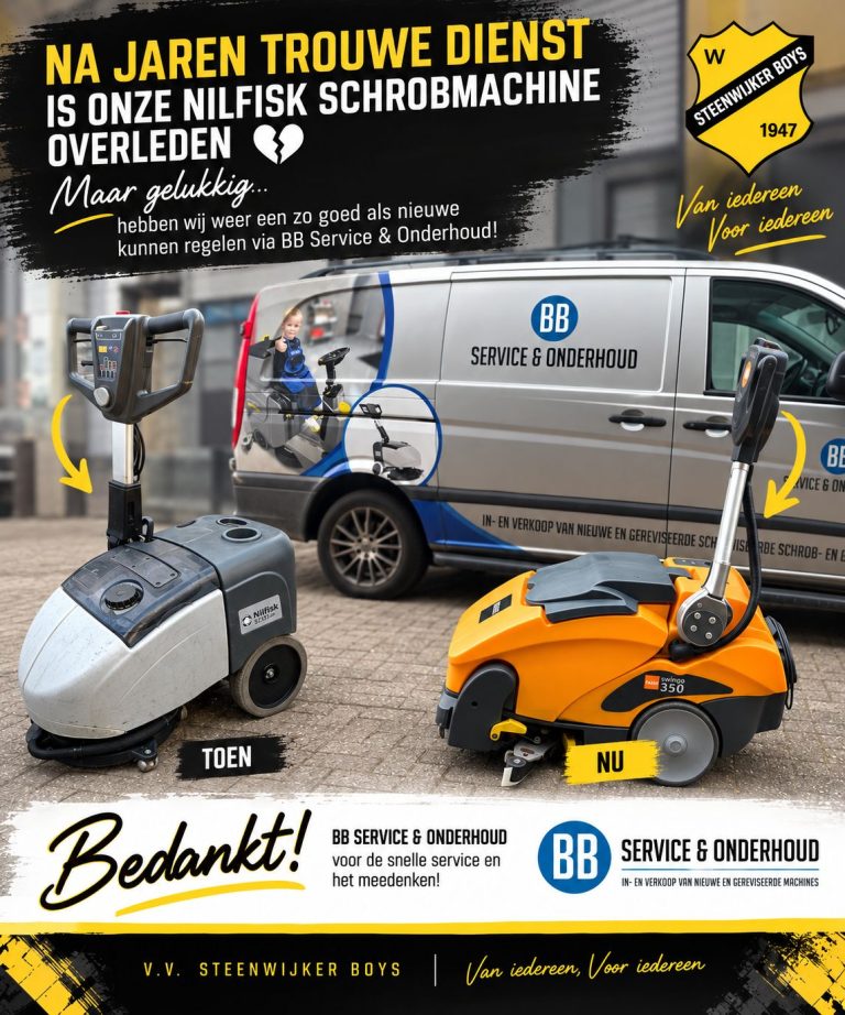 Oude schrobmachine overleden
